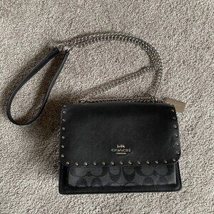 Coach Purse, Black with Silver accents and rivets